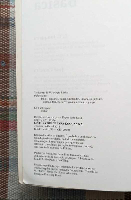 Livro "Histologia Básica" de Junqueia & Carneiro