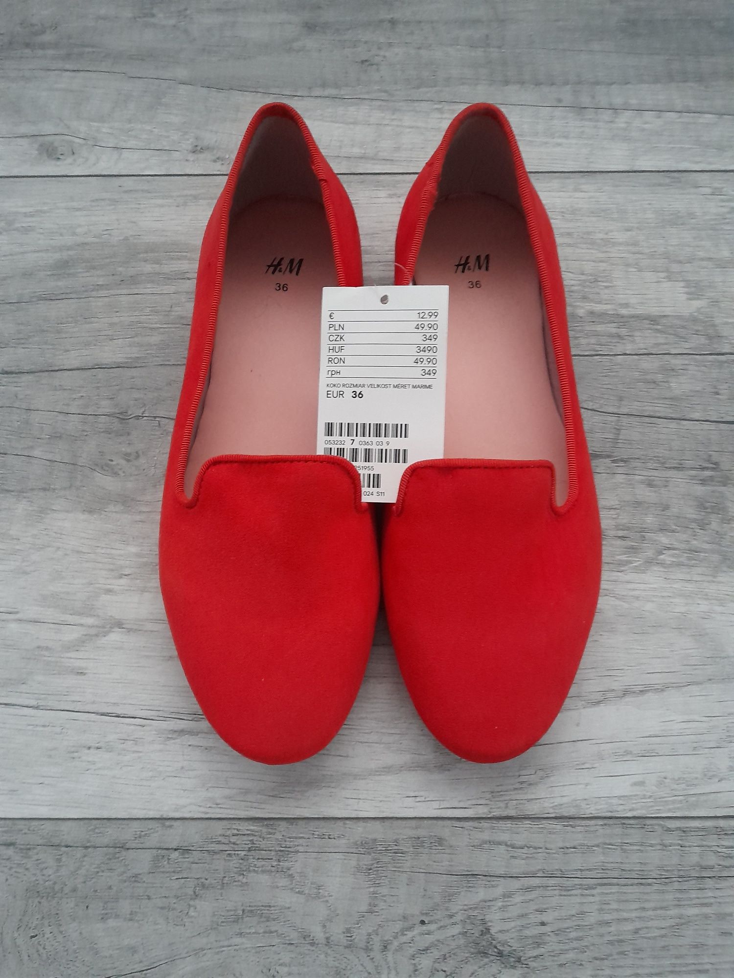 Mokasyny H&M czerwone