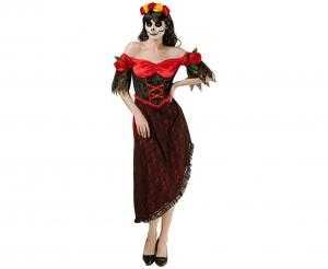 Strój dla dorosłych Hiszpanka  Catrina Śmierć Przebranie  rozm. M