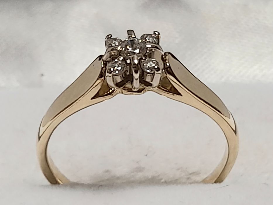 Pierścionek Złoty Brylantowy Zloto 14k