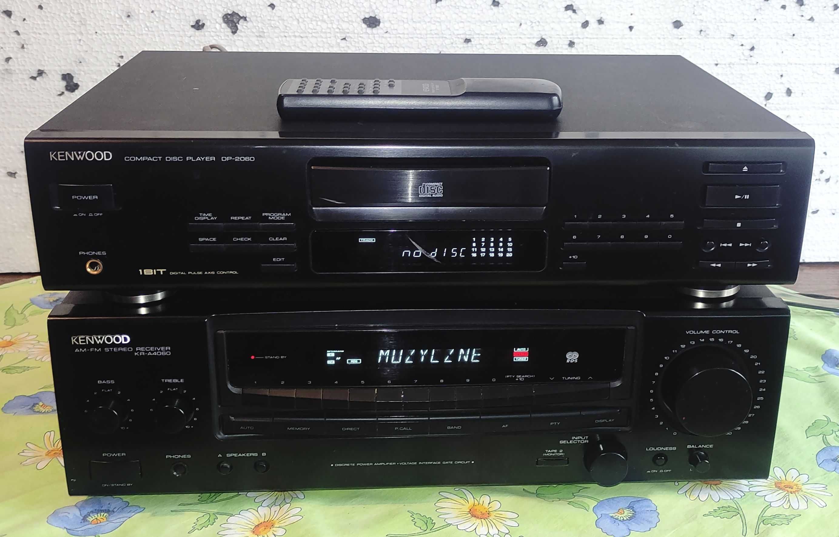 KENWOOD amplituner + CD - 2 segmenty pilot wieża