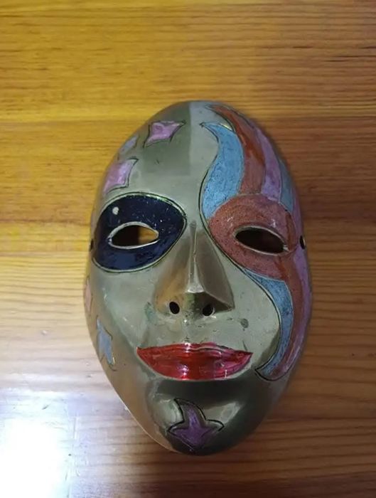 Máscara Veneziana bronze, cloisonné