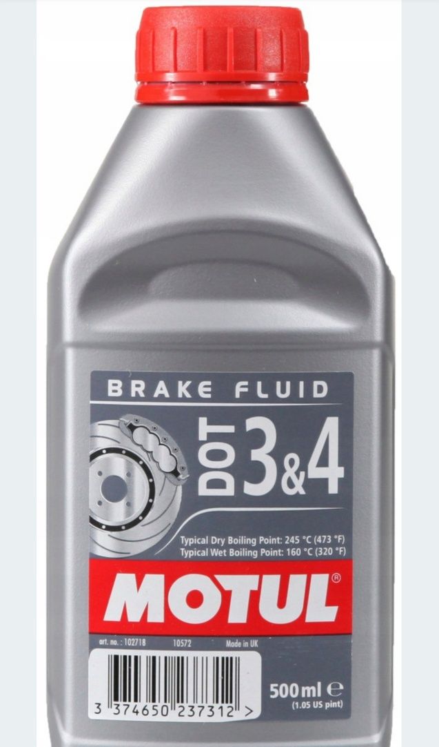 Płyn hamulcowy-MOTUL DOT 3 & 4 BRAKE FLUID - 500 ml

W pełni syntetycz
