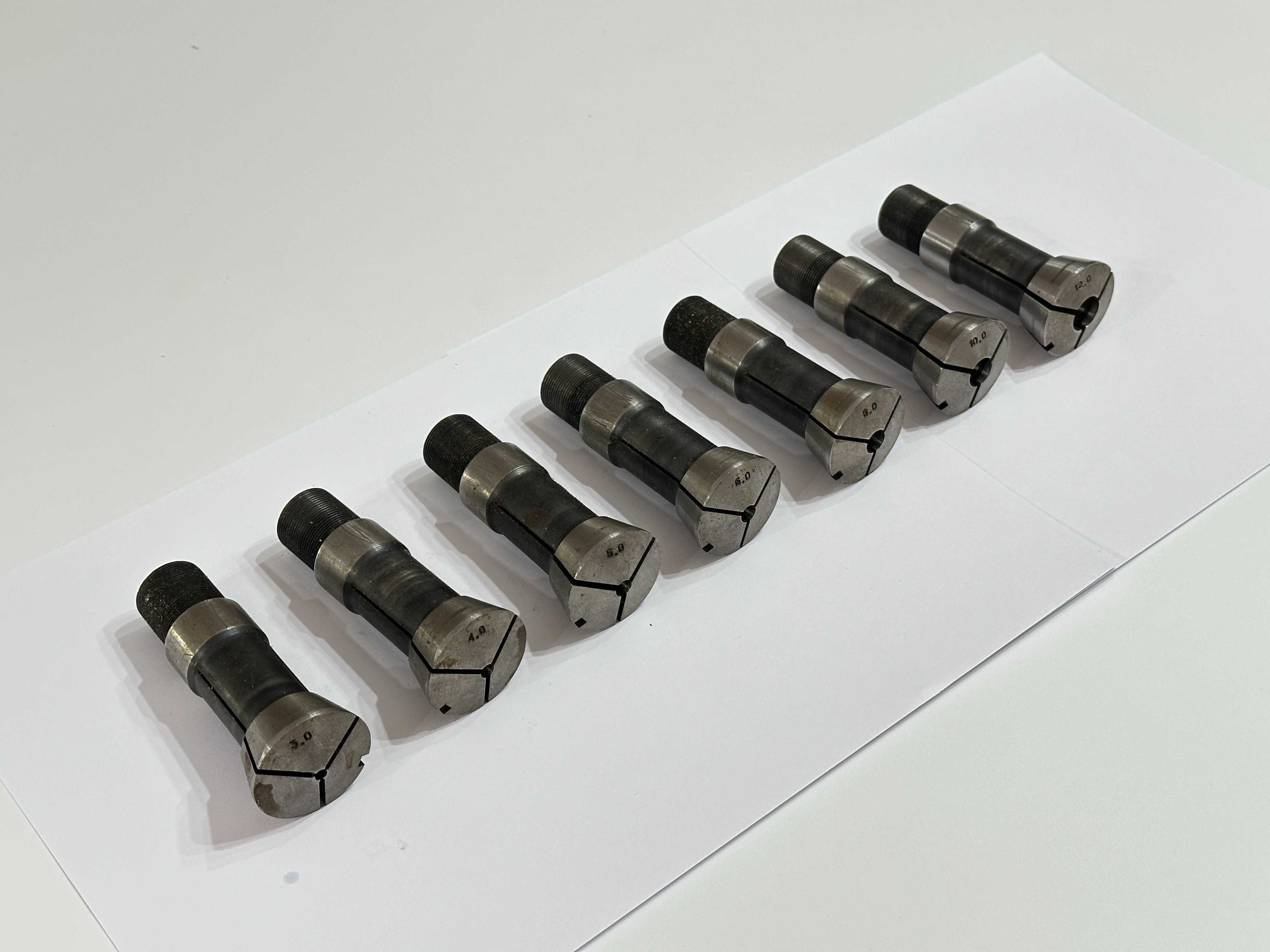 A342. Zestaw tulei zaciskowych 3-12 mm - 7 szt.