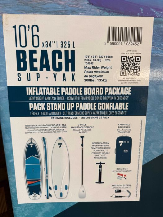 10'6" Beach Sup-Yak + Kayak Kit NEW