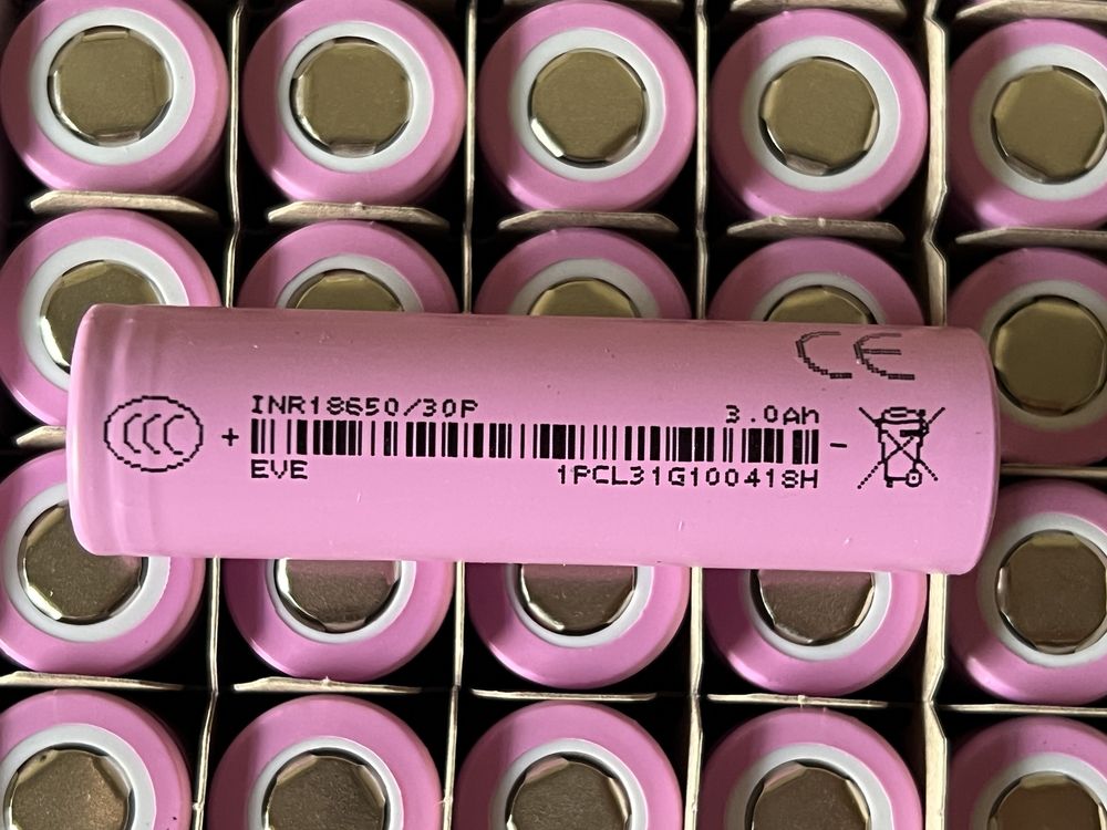 EVE INR18650-30P 3000mAh - 30A  Високострумові!!!