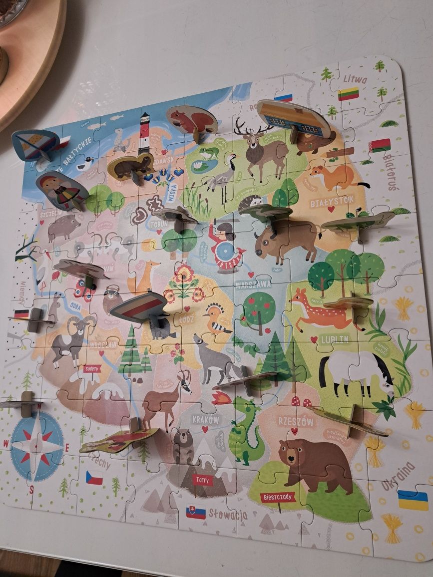 Puzzle Mapa Polski Czu Czu