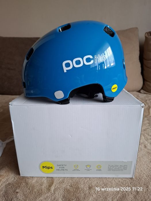 Kask rowerowy dziecięcy POC Pocito Crane MIPS niebieski 55-58 cm (M)