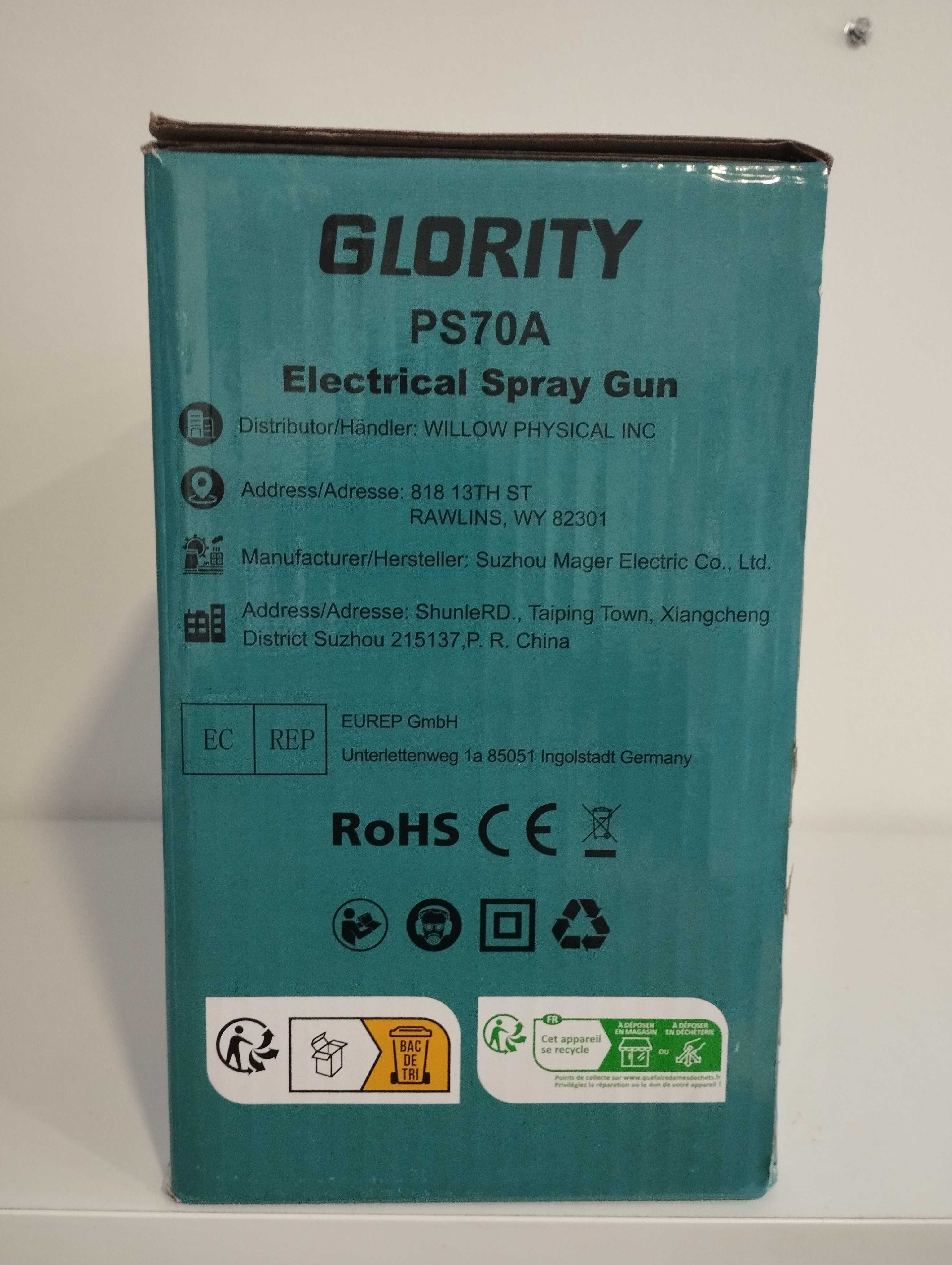 Glority elektryczny pistolet lakierniczy, system natryskowy 700 W