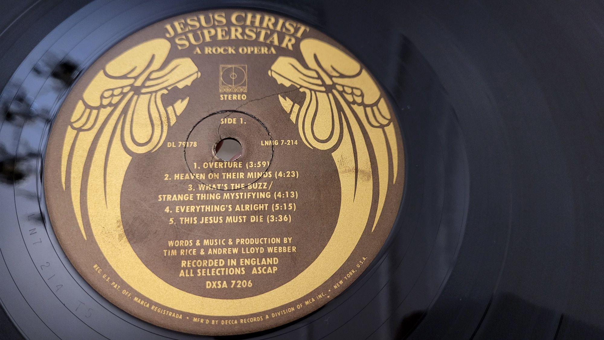 Jesus Christ Superstar 1st US Decca press