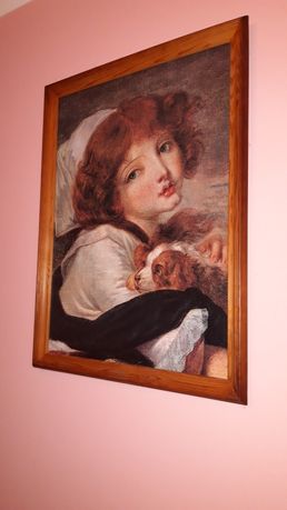 Obraz pt.Młoda dziewczyna,dziewczynka z psem