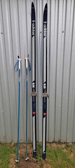 Narty Biegowe Adidas komplet z kijkami świetny stan