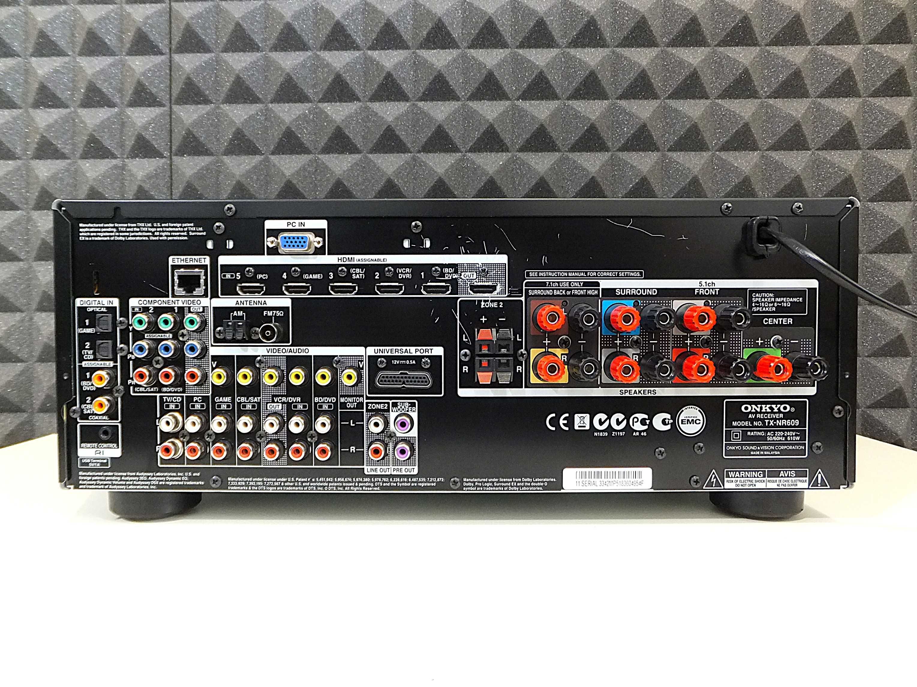 Amplituner 7.2 kina domowego ONKYO TX-NR609 / THX
