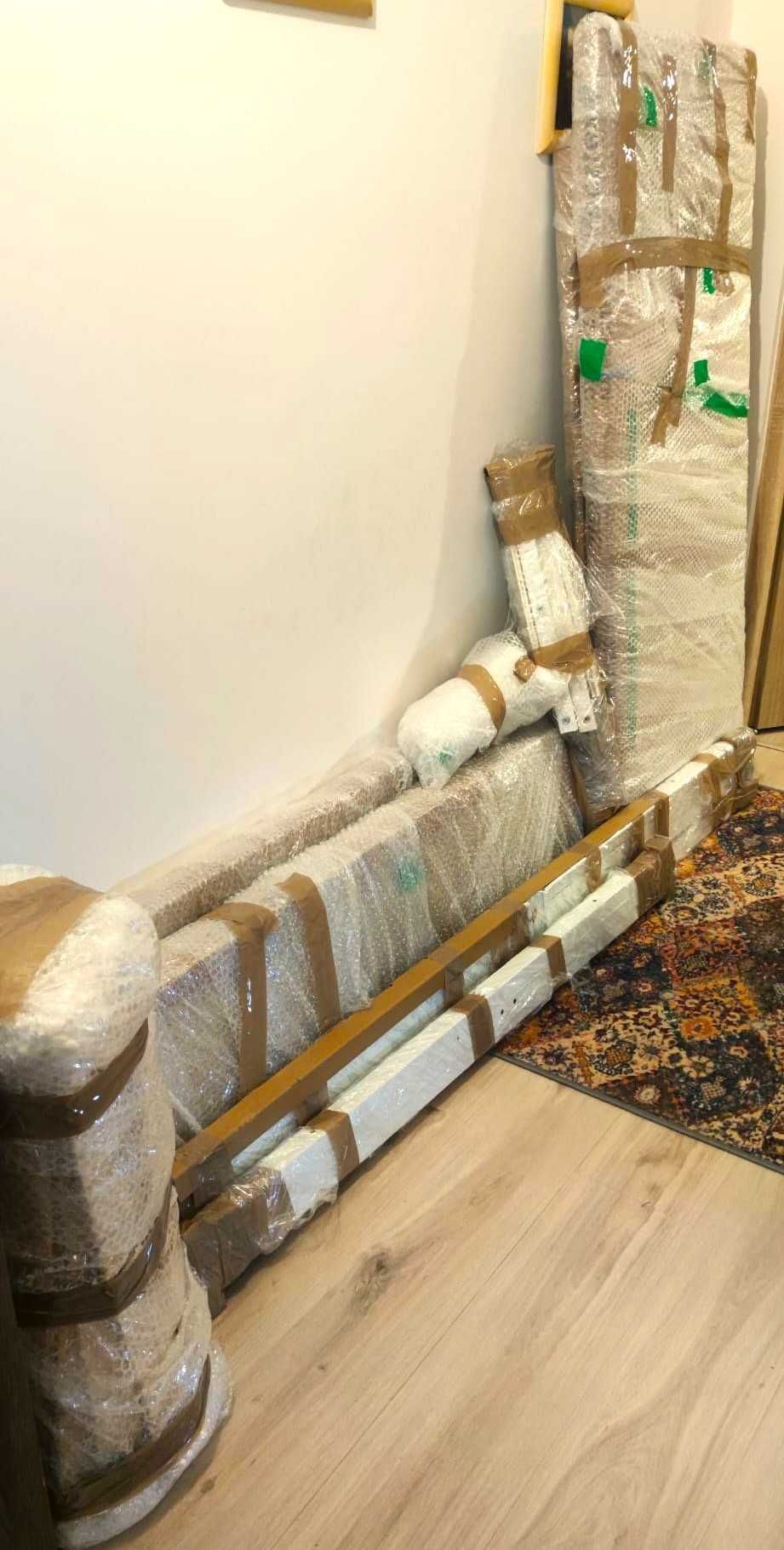 łóżko dąb 140x200 ikea MALM z pojemnikiem Ibez gł. materaca)