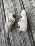 Converse białe skórzane buty trampki sportowe rzepy rozmiar 24, 15 cm