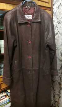 Продам пальто кожаное женское 52-54
