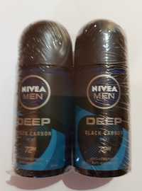 Dezodorant Nivea men roll-on (2x50 ml) Deep Black Carbon beat