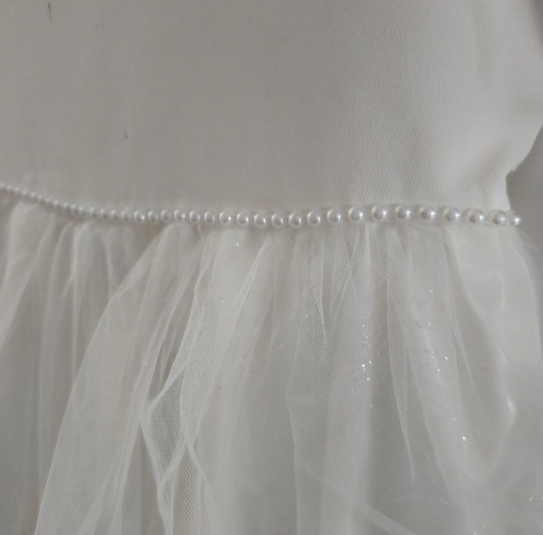 Sukienka komunia 158 chrzest wesele biała