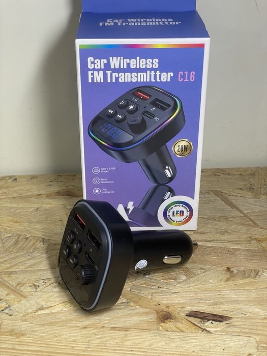 Авто Bluetooth AUX Hoco в прикурювач ресівер FM модулятор трансміте