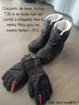 Botas e luvas ski
