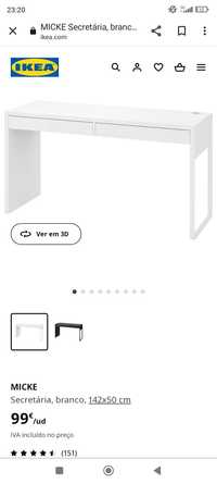 Secretária Micke Ikea