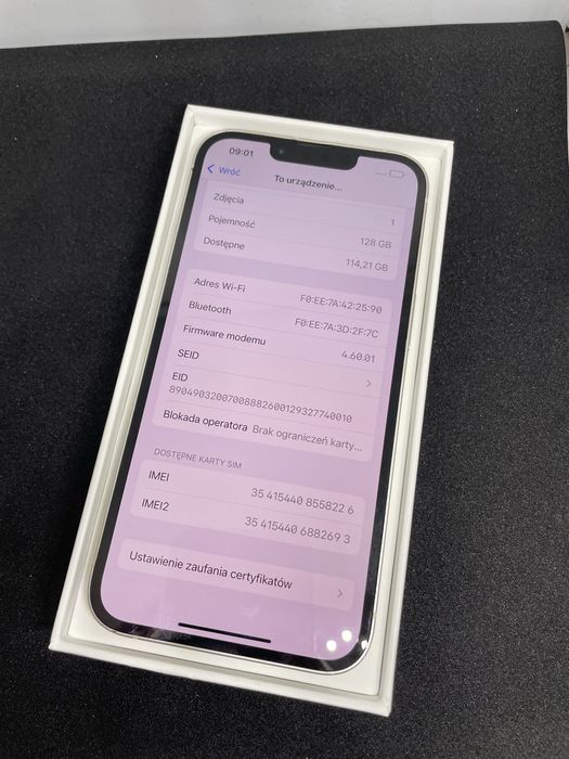 iPhone 13 Jak nowy, bateria 89%