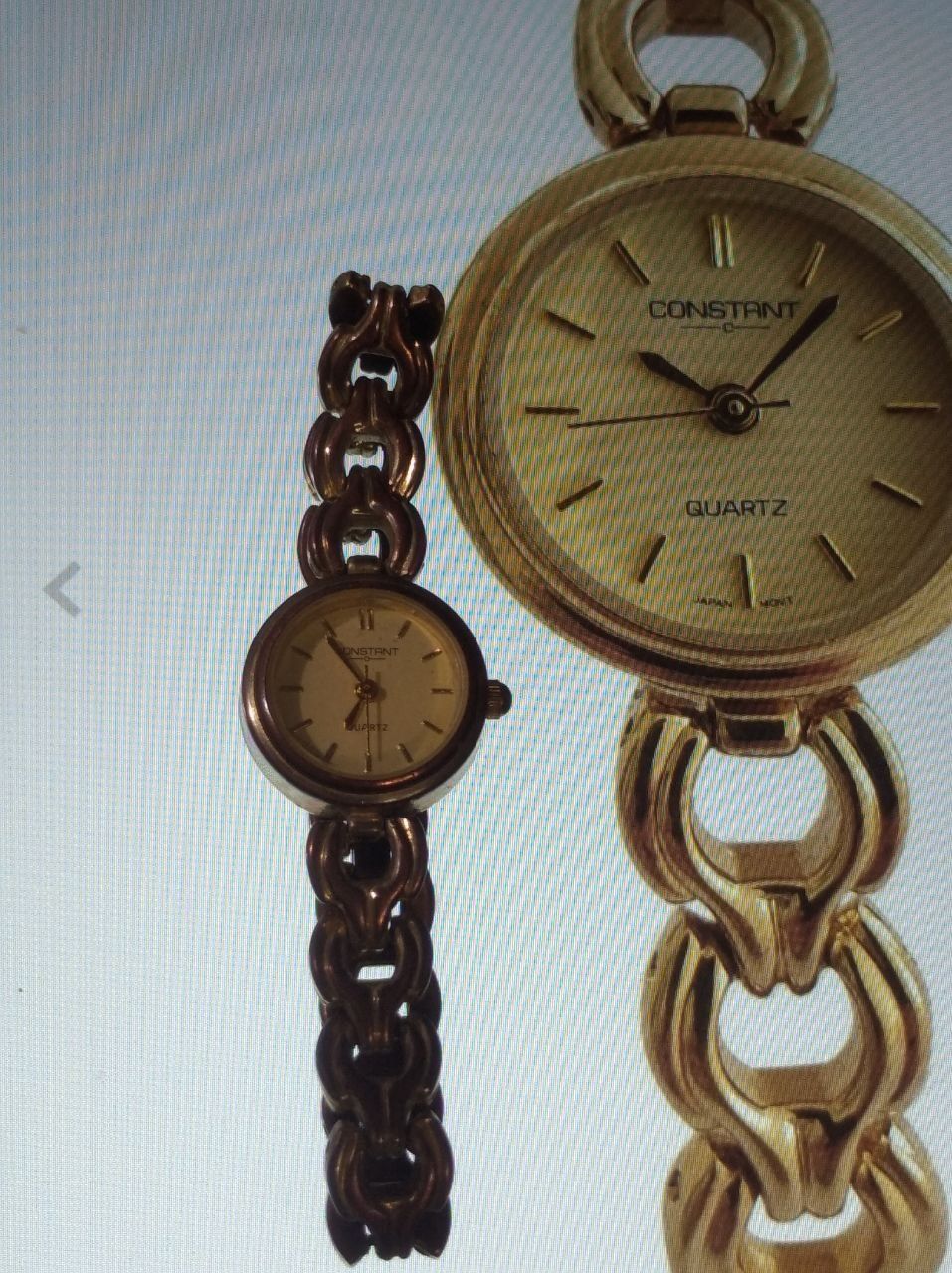 продам винтажные женские позолоченые часы-браслет CONSTANT