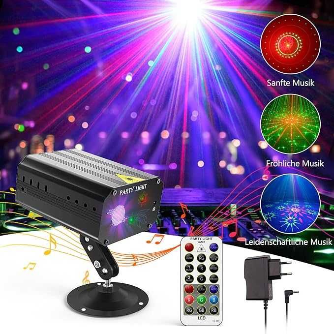 Lampa dyskotekowa, reflektor dyskotekowy, kula dyskotekowa, lampa RGB
