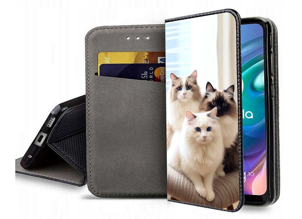 Etui zamykane na telefon KOT RAGDOLL iPhone Samsung Huawei Xiaomi