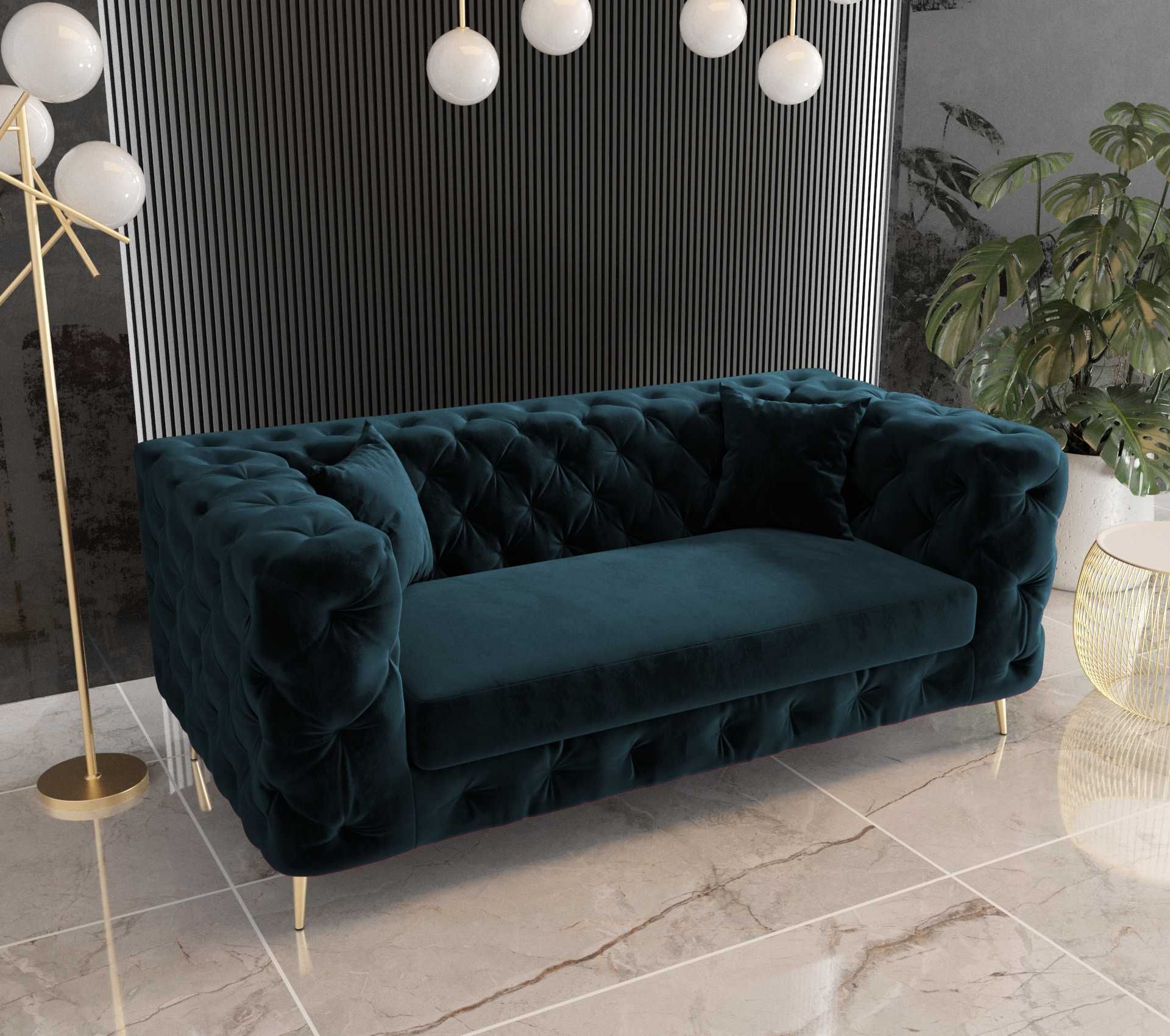 Sofa Boston Chesterfield Pikowana Dwuosobowa VeroLux