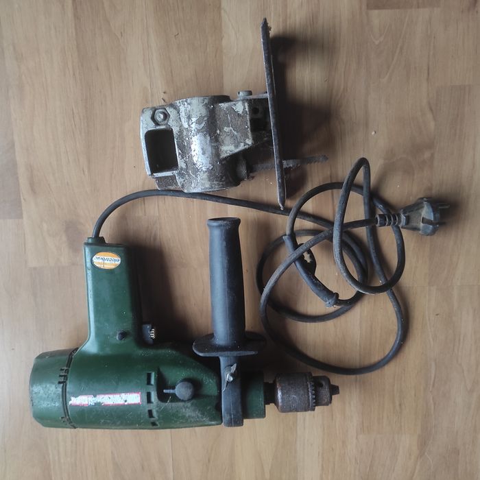 Wiertarka Celma PRCr 10/6 ES dwubiegowa PRL + przystawka wyrzynarki