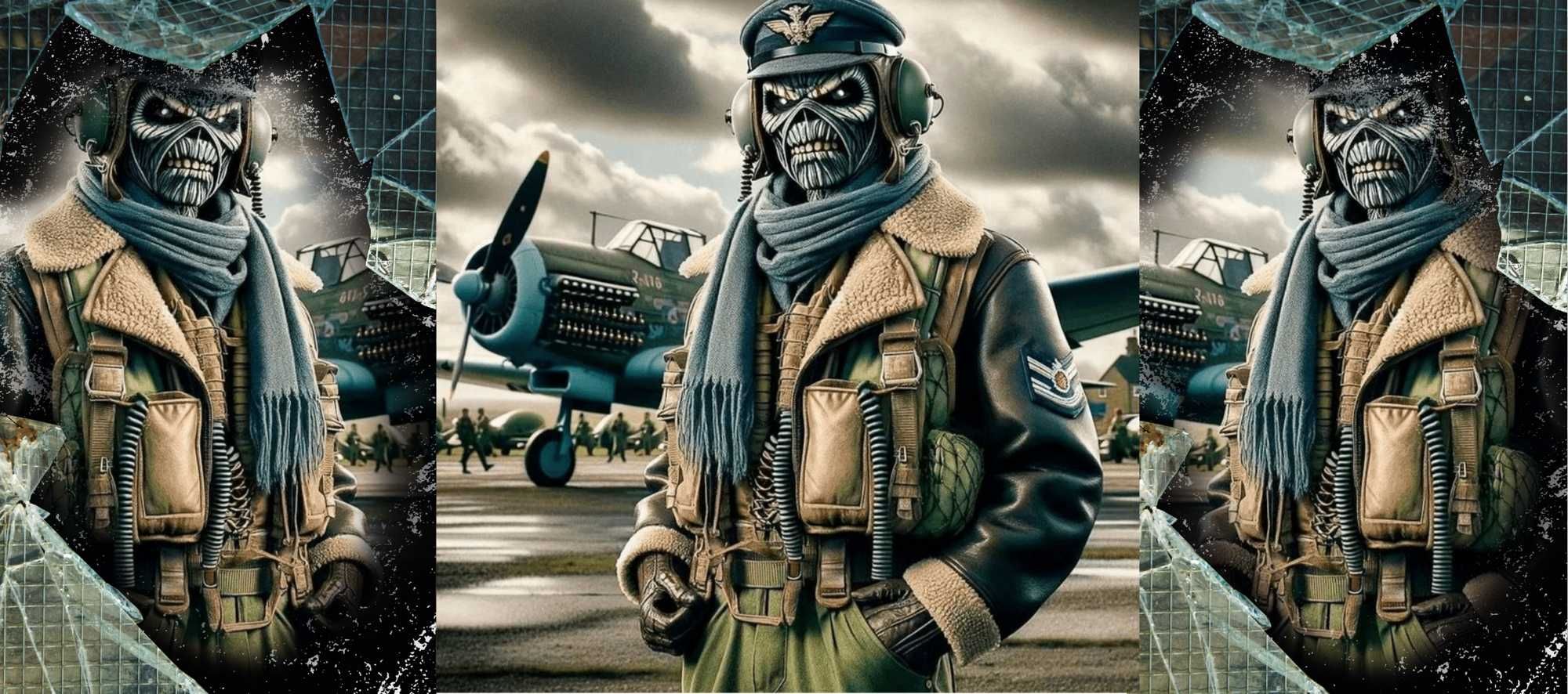 Caneca Iron Maiden Eddie Heavy Metal Esqueleto Zombie WWII