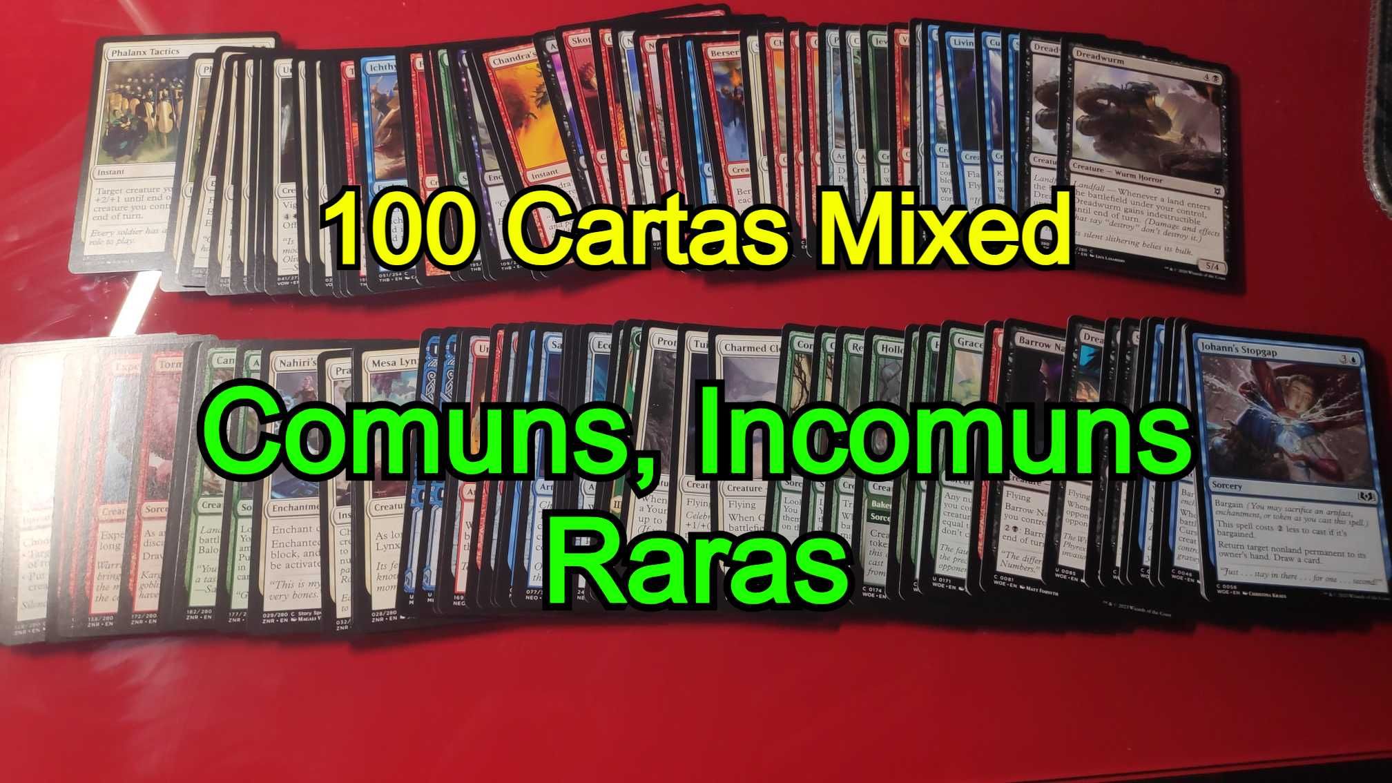 Lotes 100 Cartas Magic The Gathering (C, UC, R)