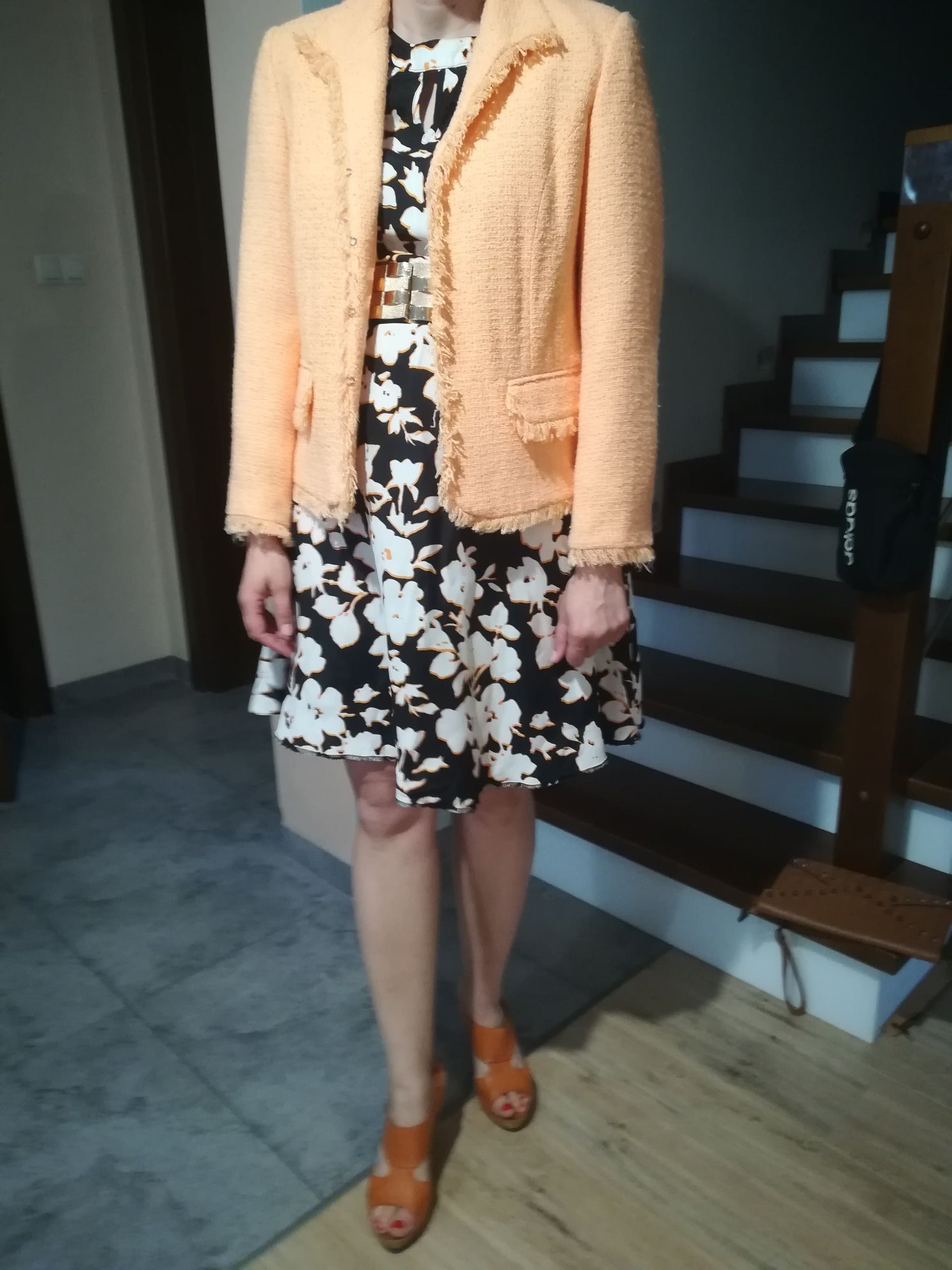 Marynarka kolor morelowy letni L