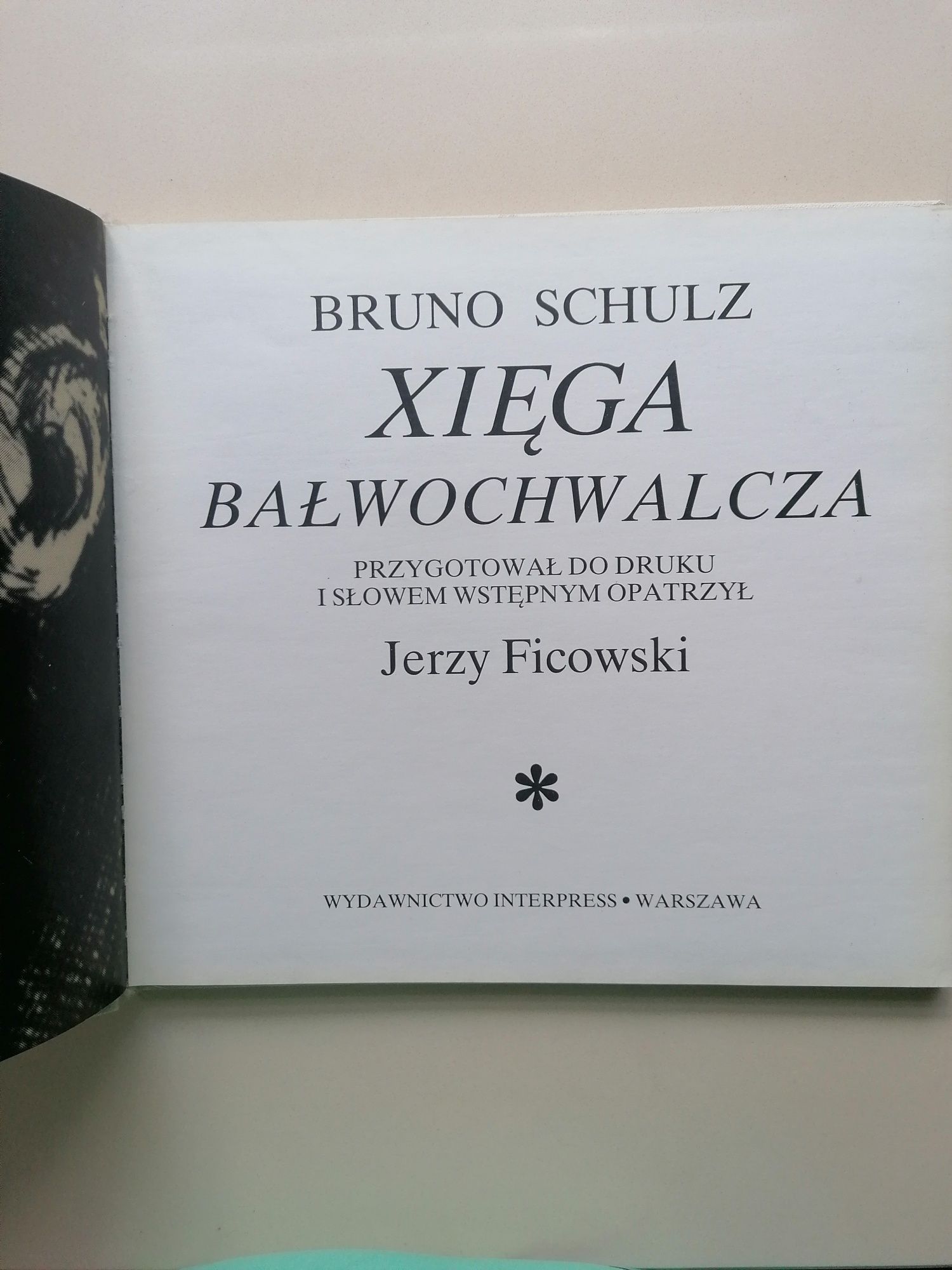 książka Xięga Bałwochwalcza Bruno Schulz