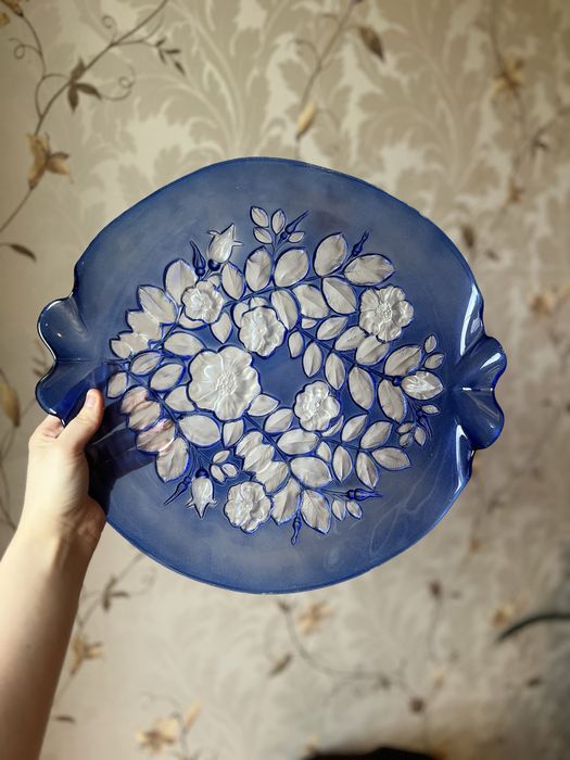 Szklana patera talerz