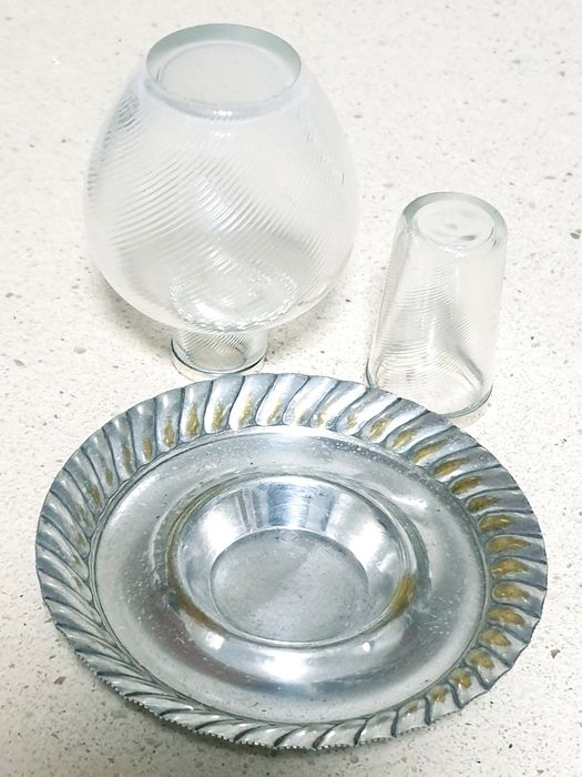 Rara, pequena antiga garrafa de mesa de cabeceira WMF para medicina