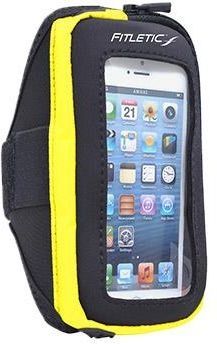 Opaska na ramię etui na telefon smartfon 5,5" do biegania czarno-żółty