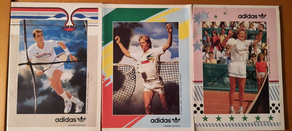 Cadernos antigos Adidas - anos 80