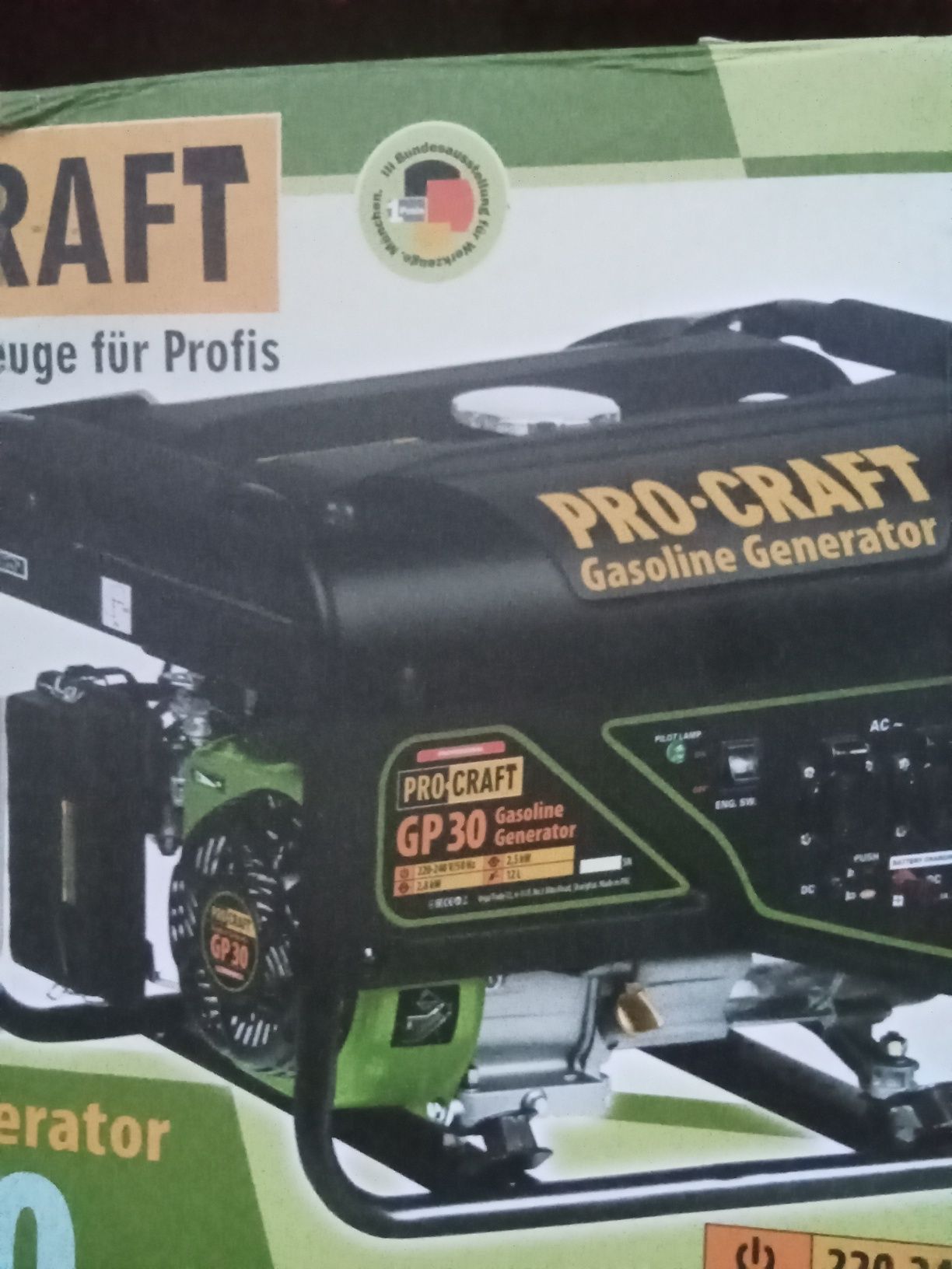 Бензиновий генератор Procraft GP30