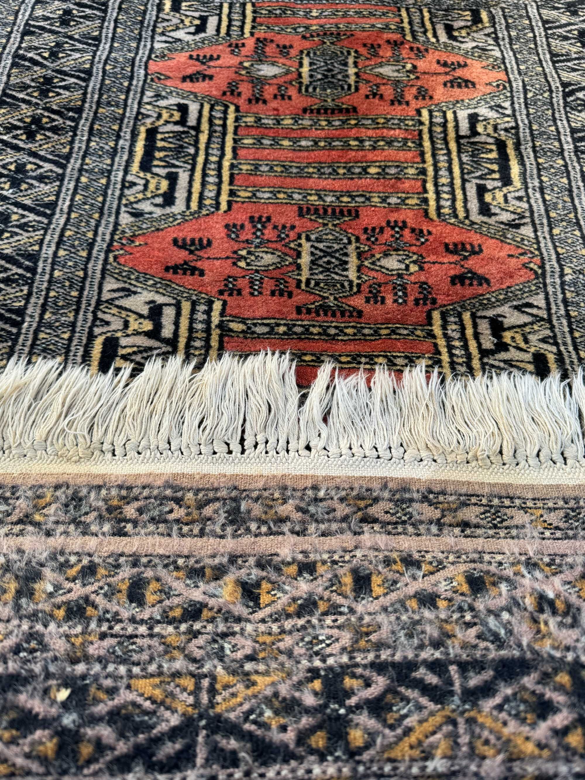 Pakistańska Buchara Chodnik Ręcznie Tkany Wełniany 102x65