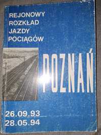Rejonowy Rozkład Jazdy Pociągów Poznań 1993