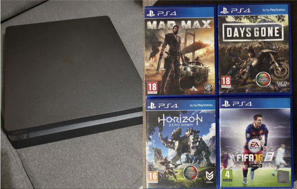 Playstation 4 Slim 1Tb com jogos (PS4)