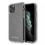 guess guhcn65pcglsi iphone 11 pro max srebrny/silver hard case glitter