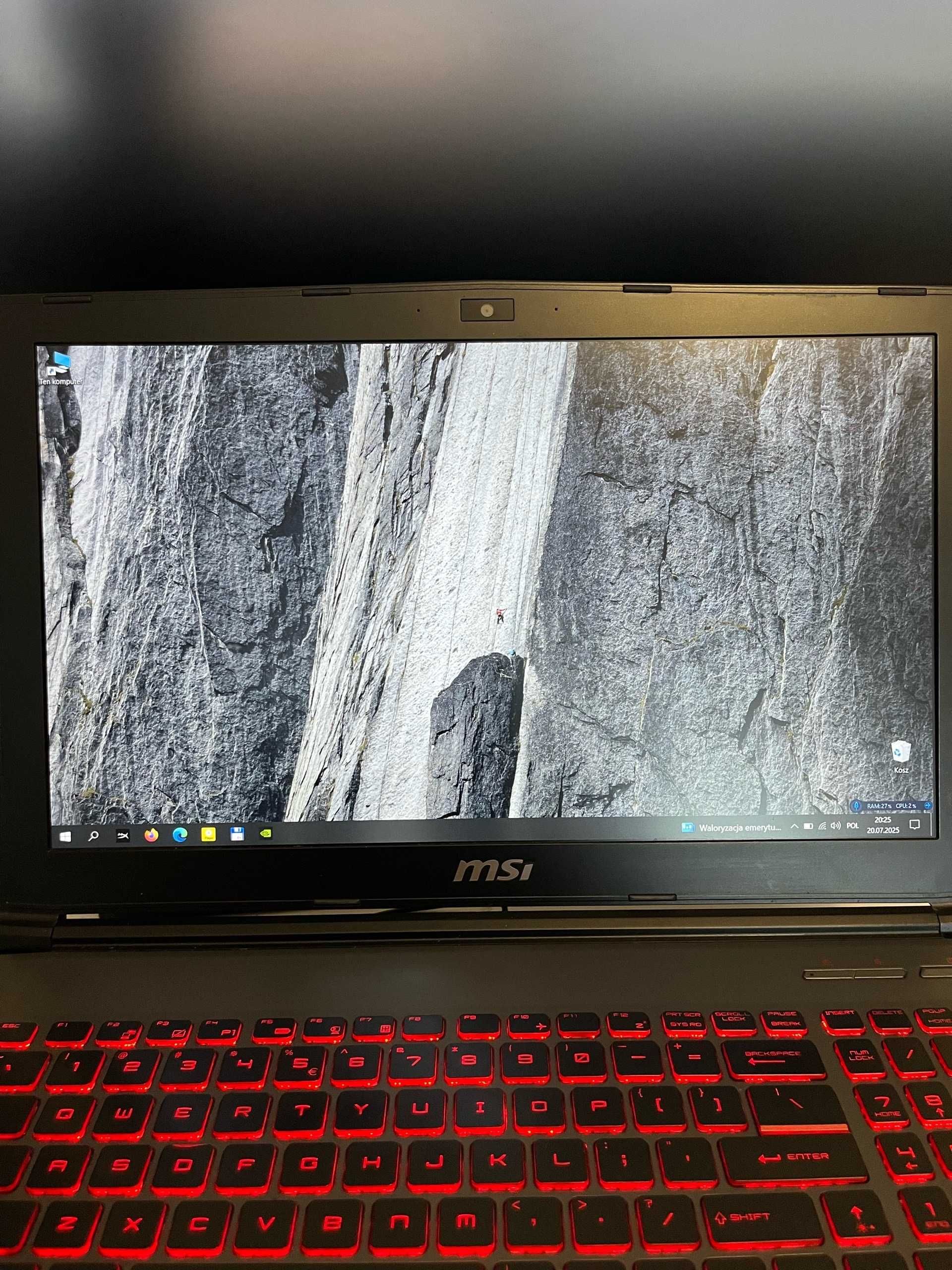 Sprzedam Laptop MSI GV62 8RE