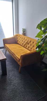 Sofa Salon Styl Loft Industrial Kolor Żółty Bananowy