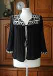 Bluzka koszula narzutka kardigan haft wzory aztec boho folk vintage