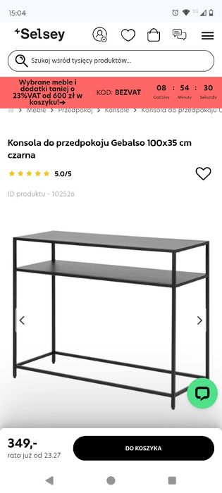Konsola Gebalso Selsey 100x35