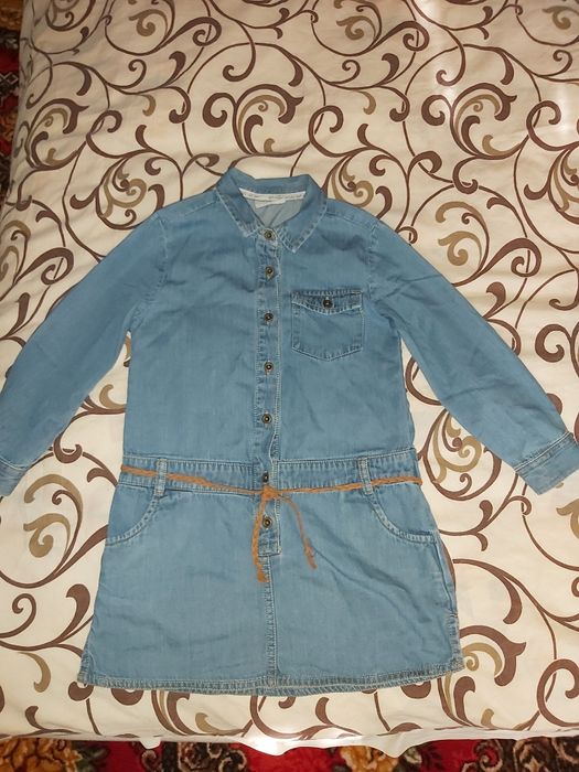 Джинсовая-рубашка-туника