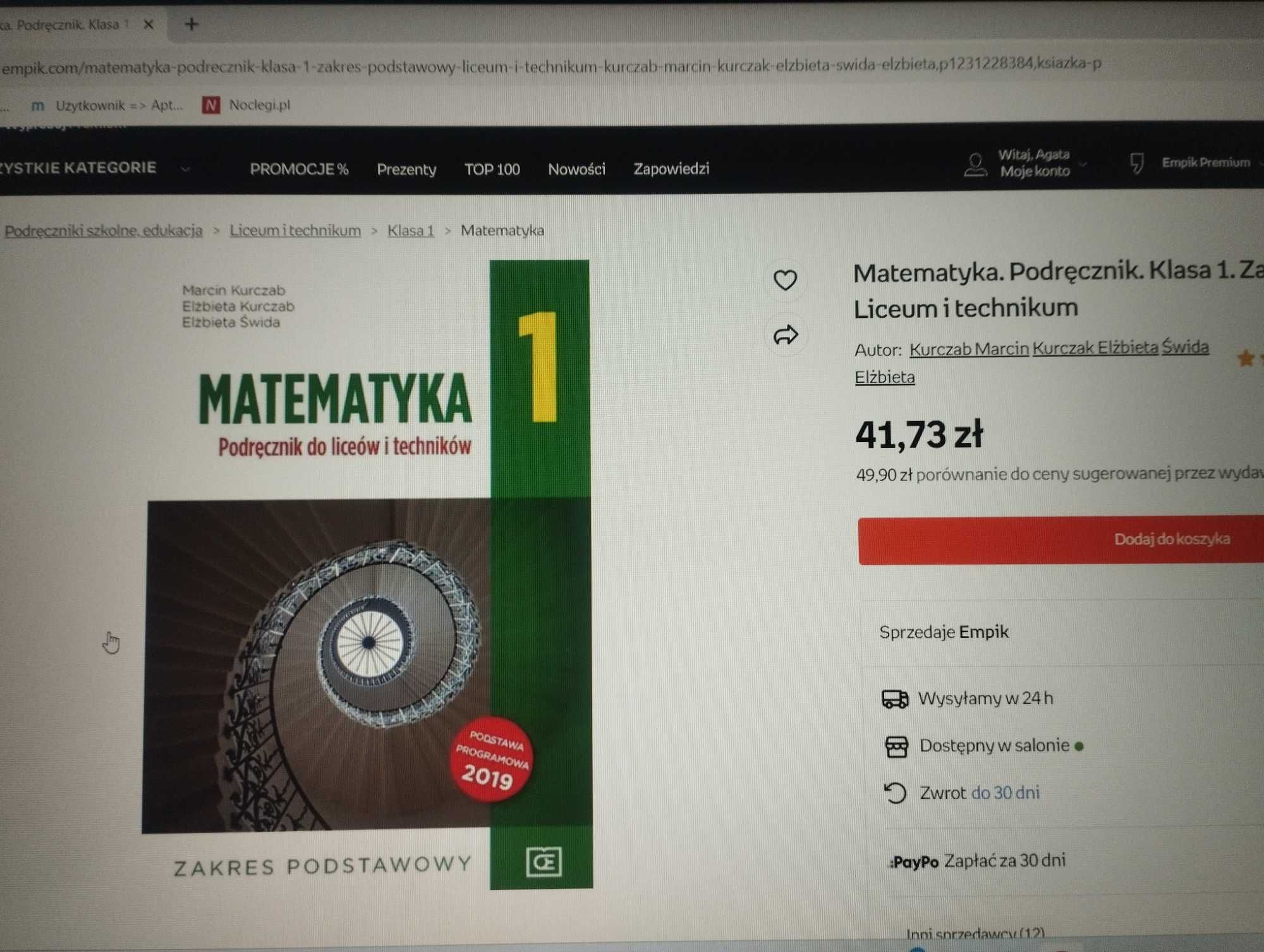 Matematyka podręcznik dla liceów i techników 1